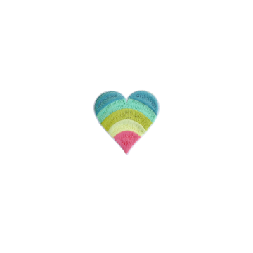 Applikation Heart Rainbow Dark - Tiny