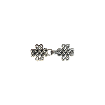 Weste-/Norwegischer Verschluss - Woven Clover - Silver